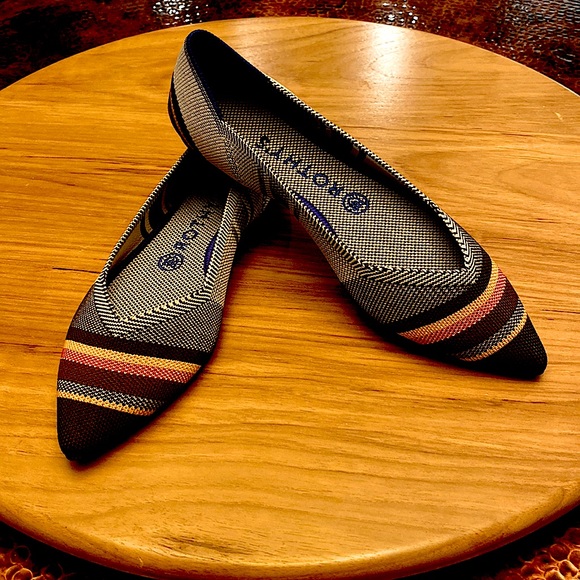 Rothy's Shoes Rothys Inverse Stripe Pointy Toe Flats Nib Poshmark